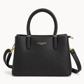 Bolso tote ROMA negro estructurado con doble asa - CALÉA