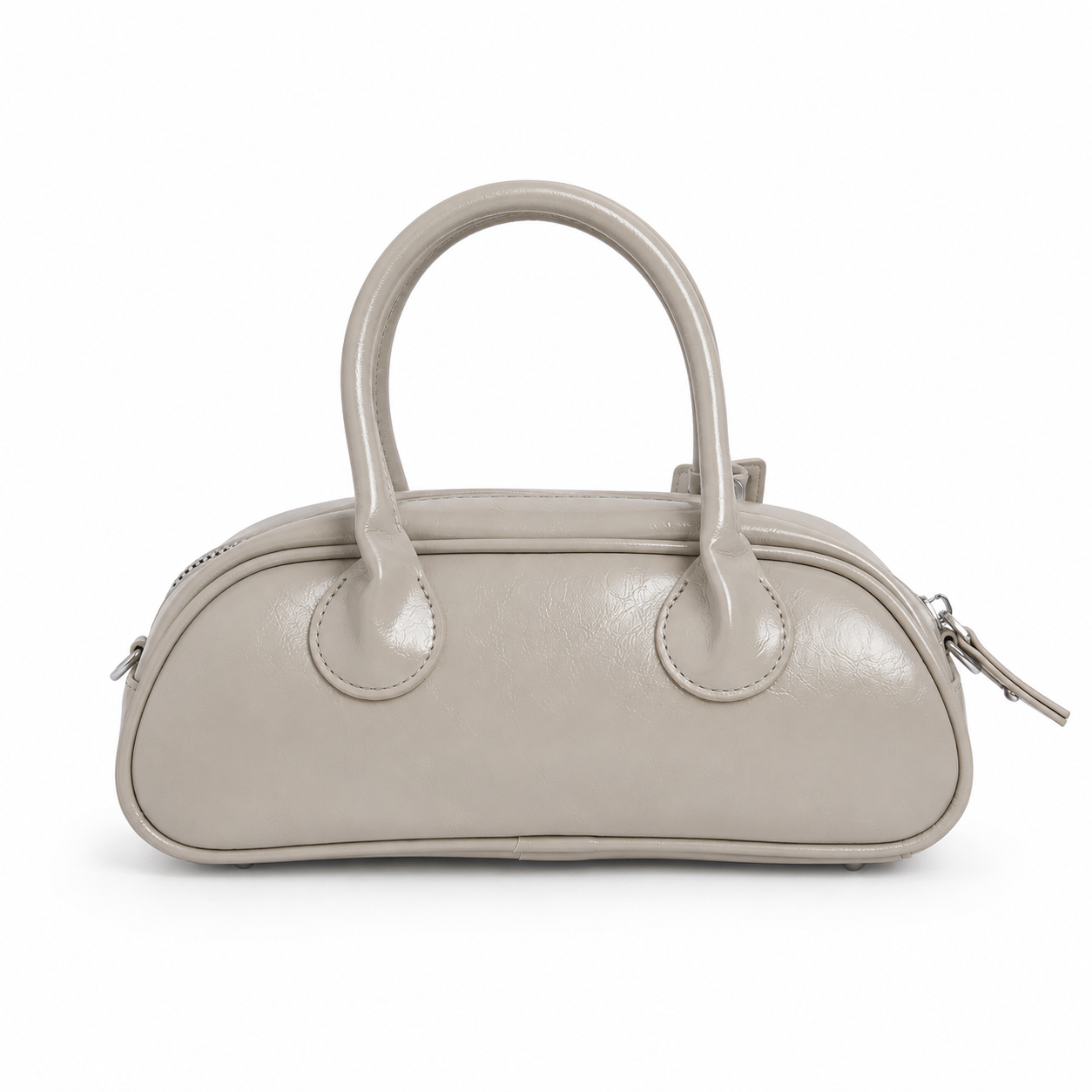 Mini bolso baguette TATIANA beige con doble asa - CALÉA